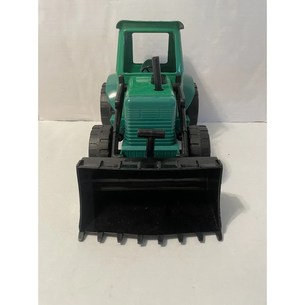 1998 MIGHTY WHEELS DIECAST GREEN FRONT LOADER BLUE RIDGE FARM GREAT TRACTOR‎